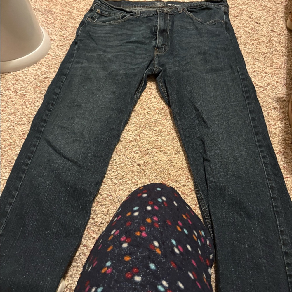 Signature by Levi Strauss Dark Blue Straight Jeans